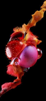 An abstract close-up of a creative project, highlighting textures and colors in a dynamic composition.