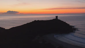 Sunset over the Atlantic Ocean viewed from Luanda’s coastline.