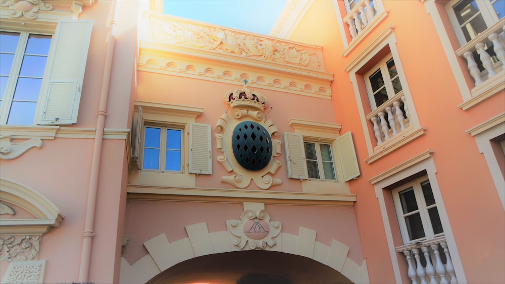 a building with a clock on the front of it