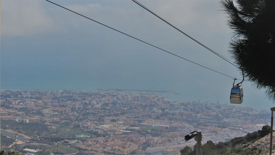View from the cable car towards the summit of Monte Calamorro