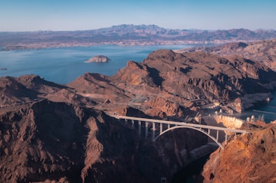 a large bridge over a large body of water