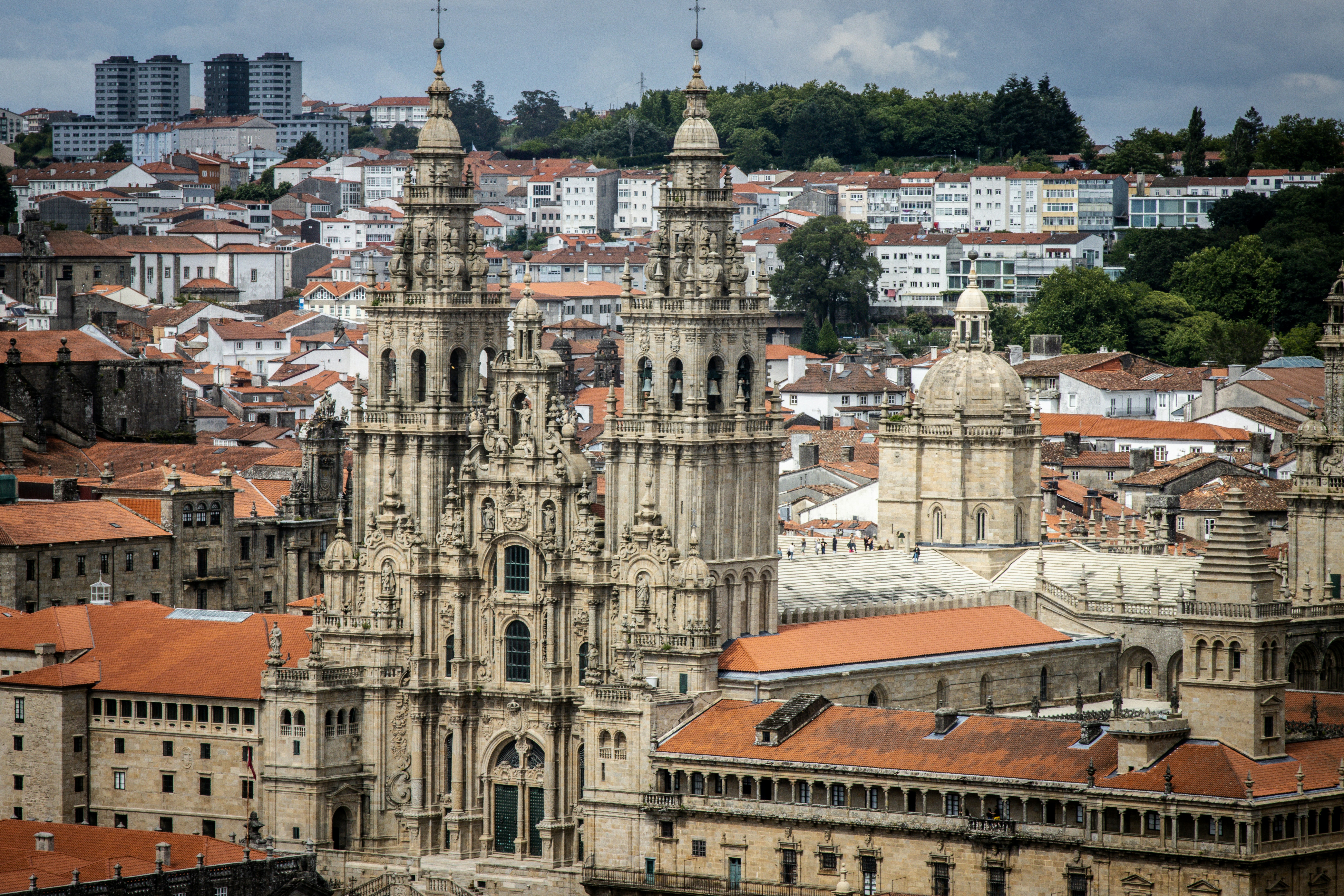 a view of a city from a high point of view