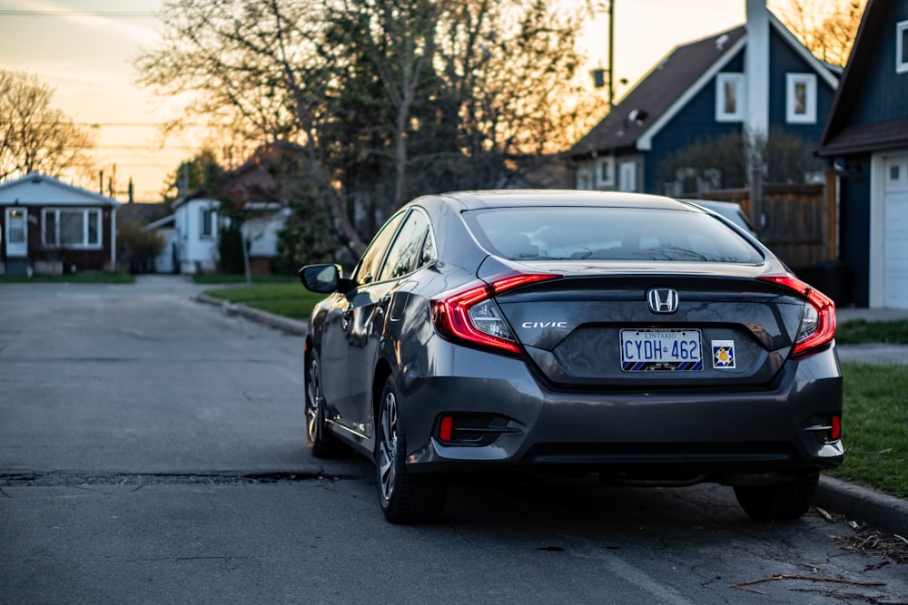 a car parked on the side of the road