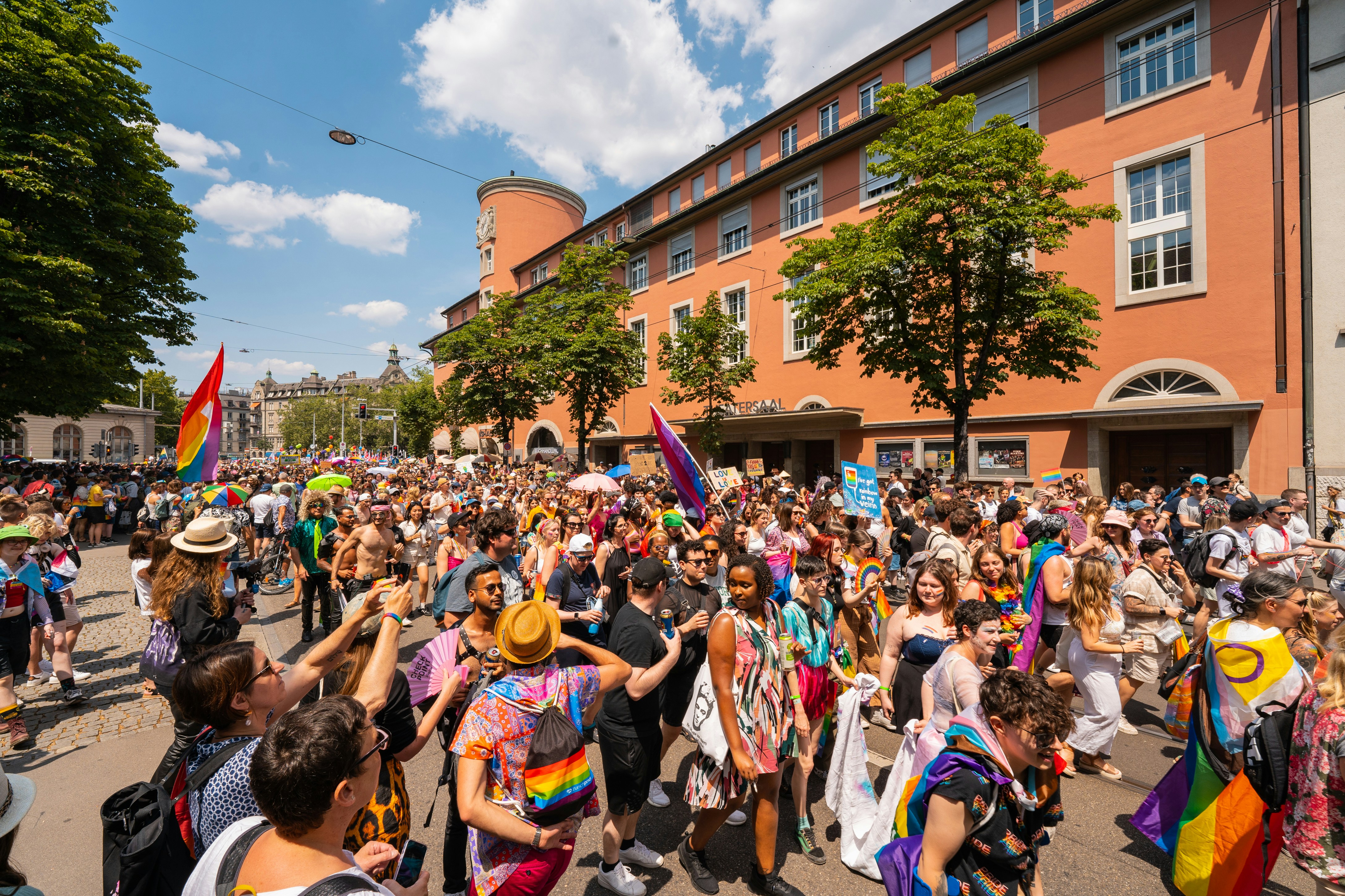 Student parade during festival
