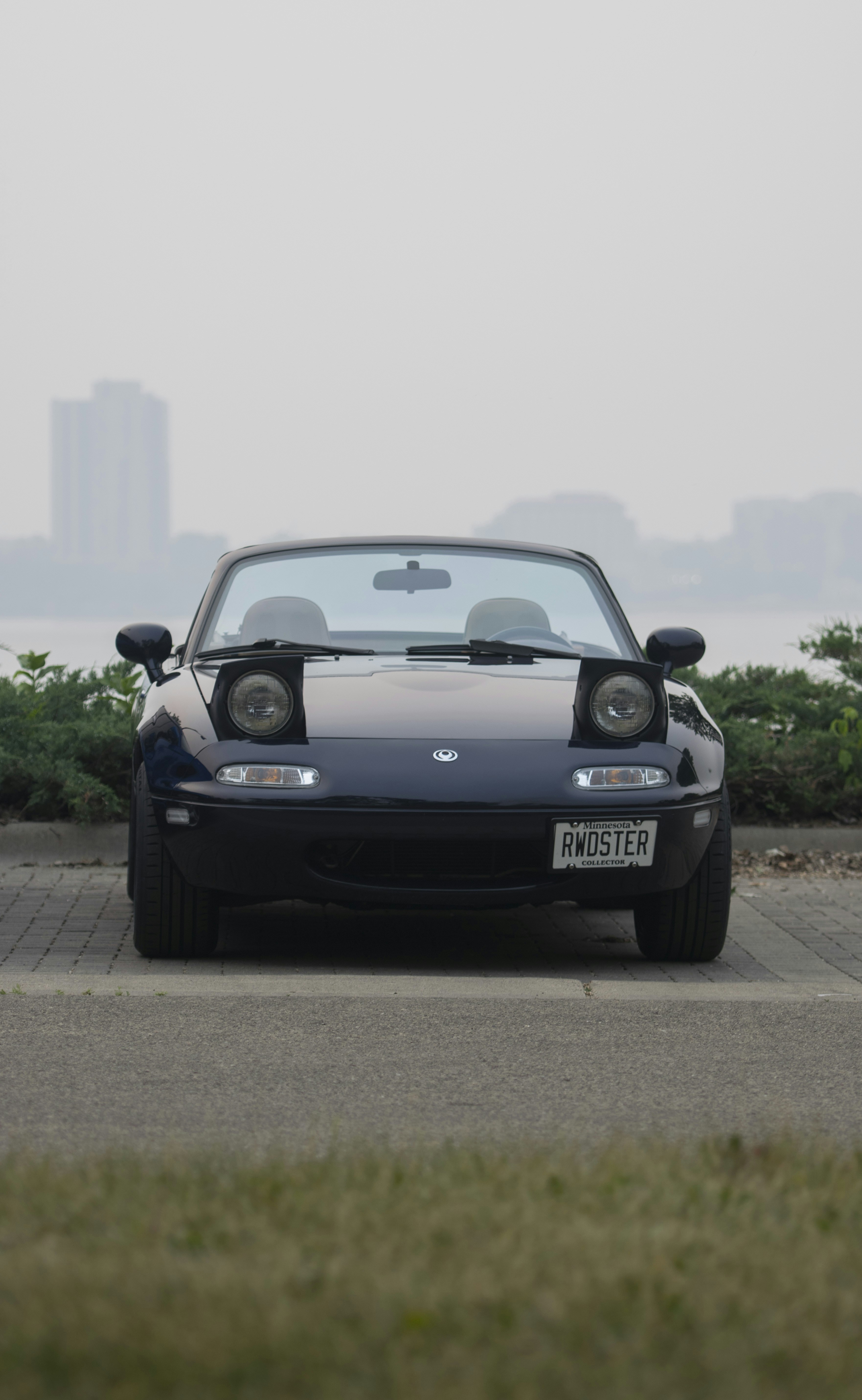 a car parked on the side of the road