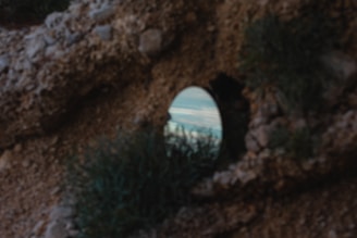 A close-up of an obsidian mirror reflecting soft, warm earth tones.