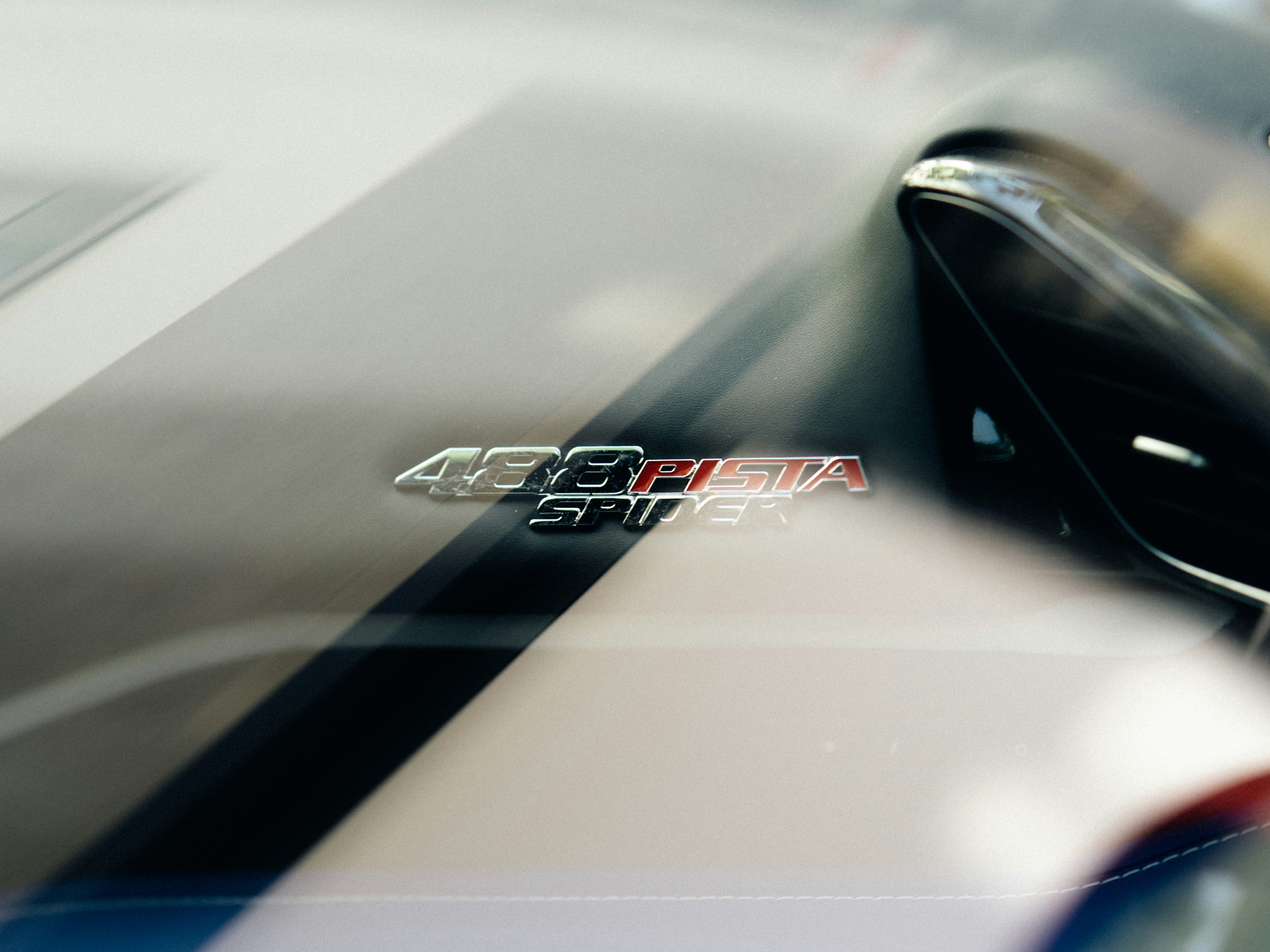 a close up of the emblem on a car