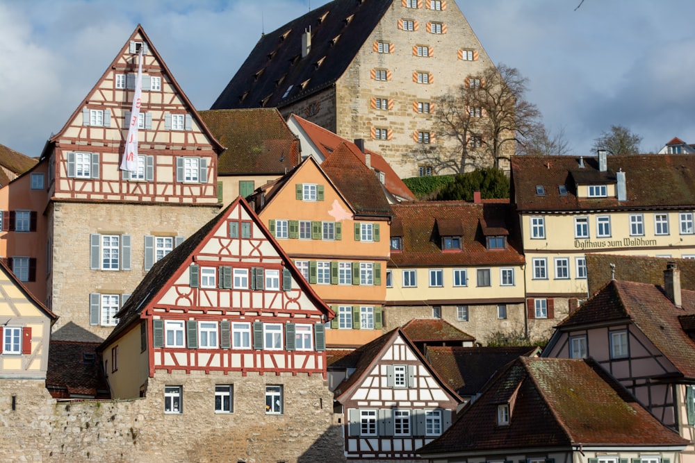 a group of buildings that are next to each other