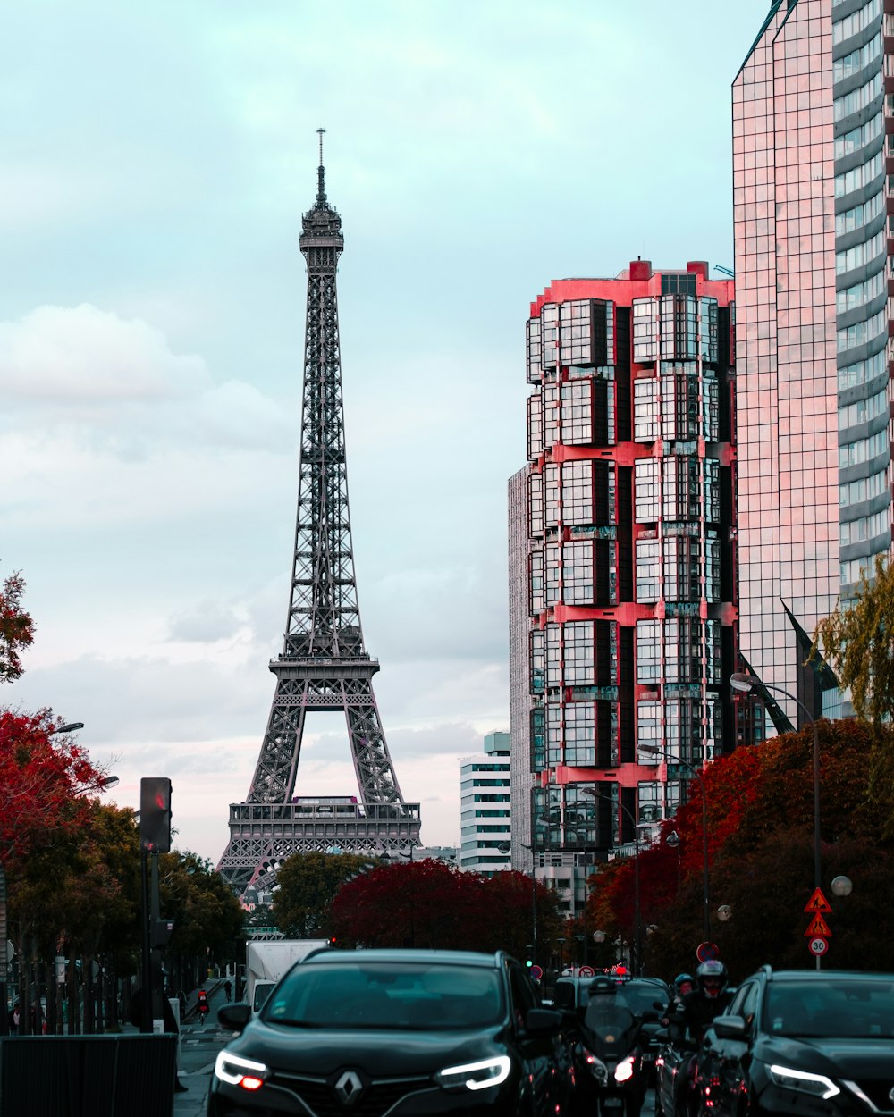 the eiffel tower towering over the city of paris