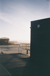 Coastal house with deck and panoramic sea views in sunset light