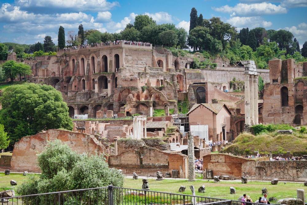 the ruins of the ancient city of pompei