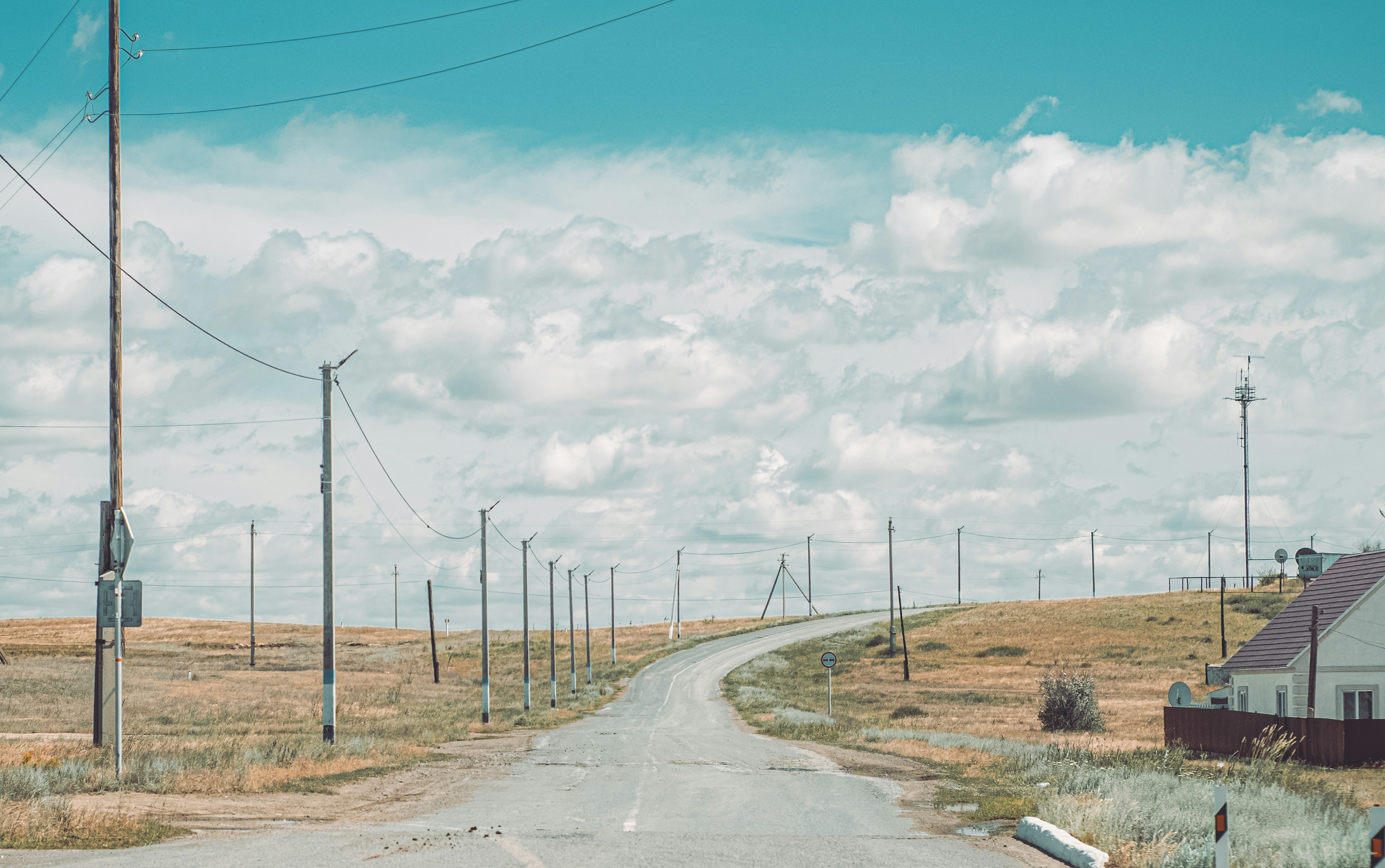 an empty road in the middle of nowhere