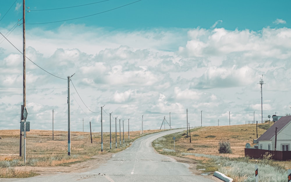 an empty road in the middle of nowhere