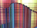 A repaired Toshiba TV screen turned on and displaying a clear image
