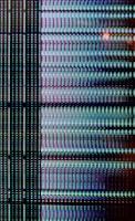 A close-up view of a digital display showing a grid pattern composed of tiny illuminated pixels. The arrangement includes vertical and horizontal lines forming a matrix with repeated patterns of light in vibrant colors.