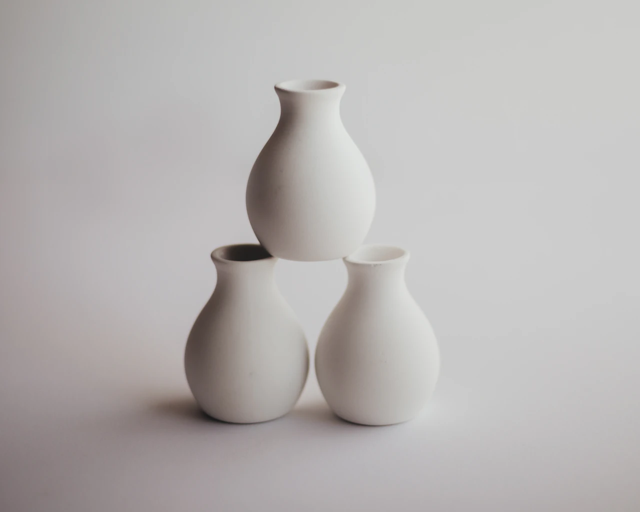 Stoneware Bud Vase Trio