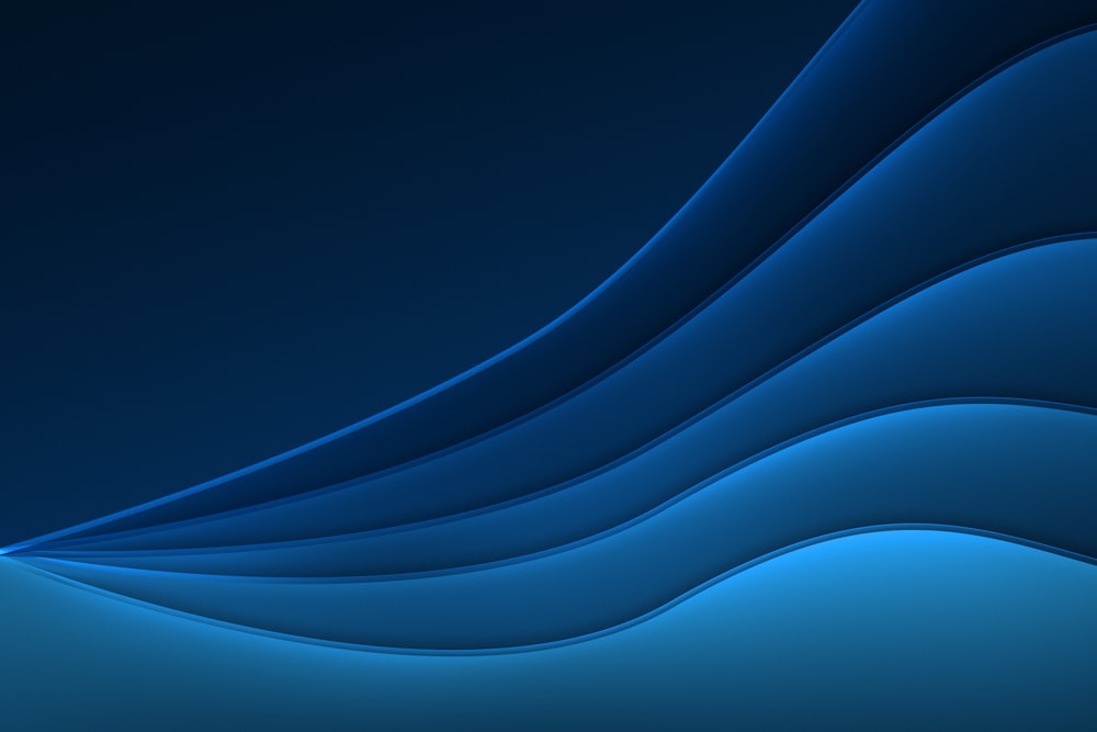 a blue abstract background with wavy lines