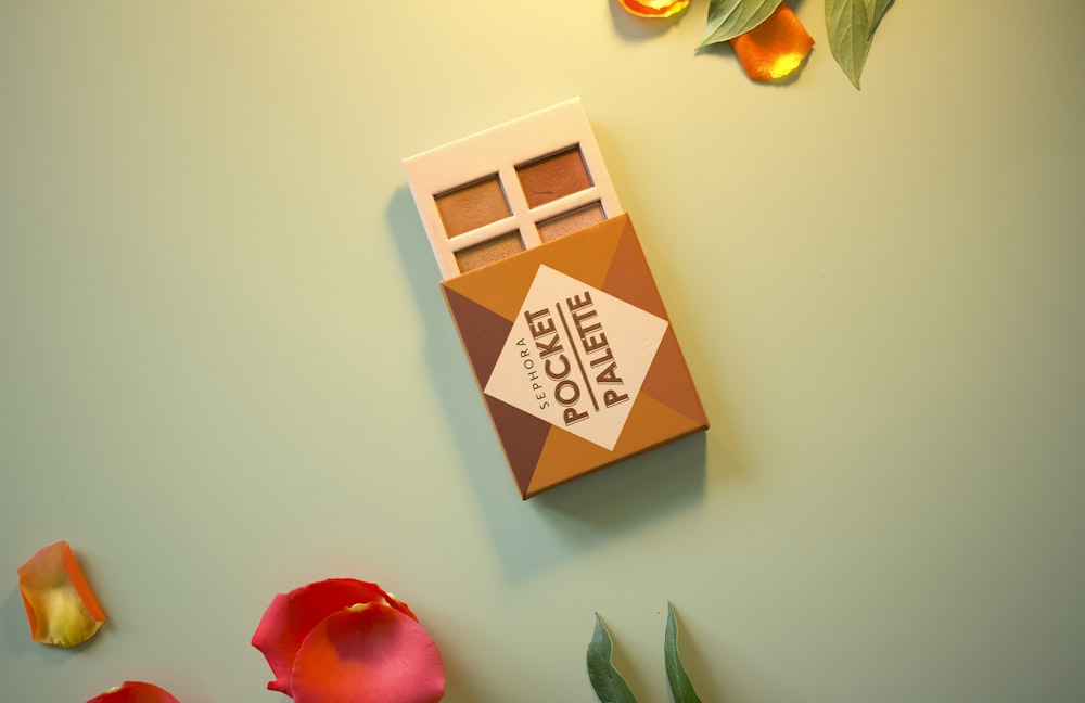 a box of chocolate sitting on top of a table