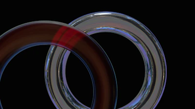 Stylish graphic of intertwined rings in soft, inviting hues symbolizing connection and trust among members.