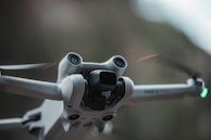 a close up of a small white and black object