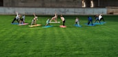 Group of people practicing yoga