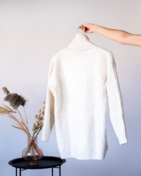 Pull à col montant en lin