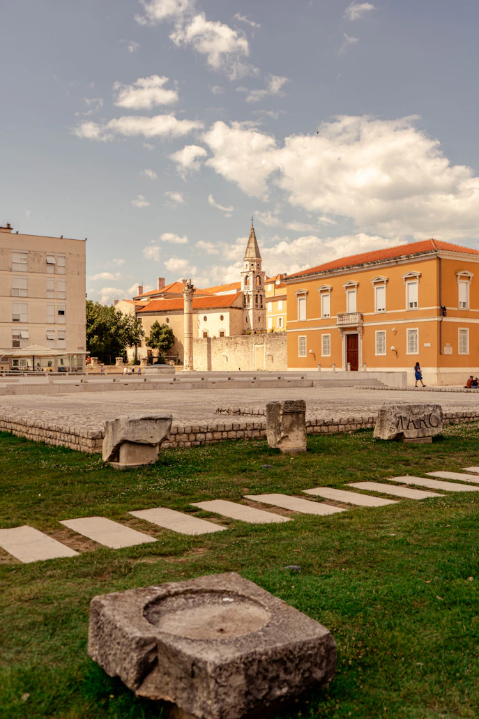 The marble streets of Zadar Old Town