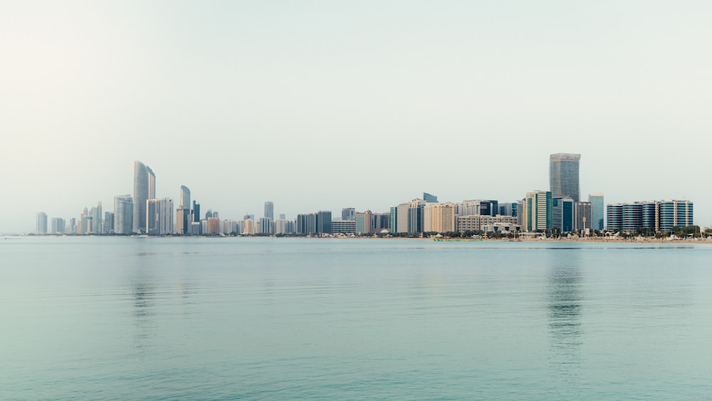 a view of a city from across the water