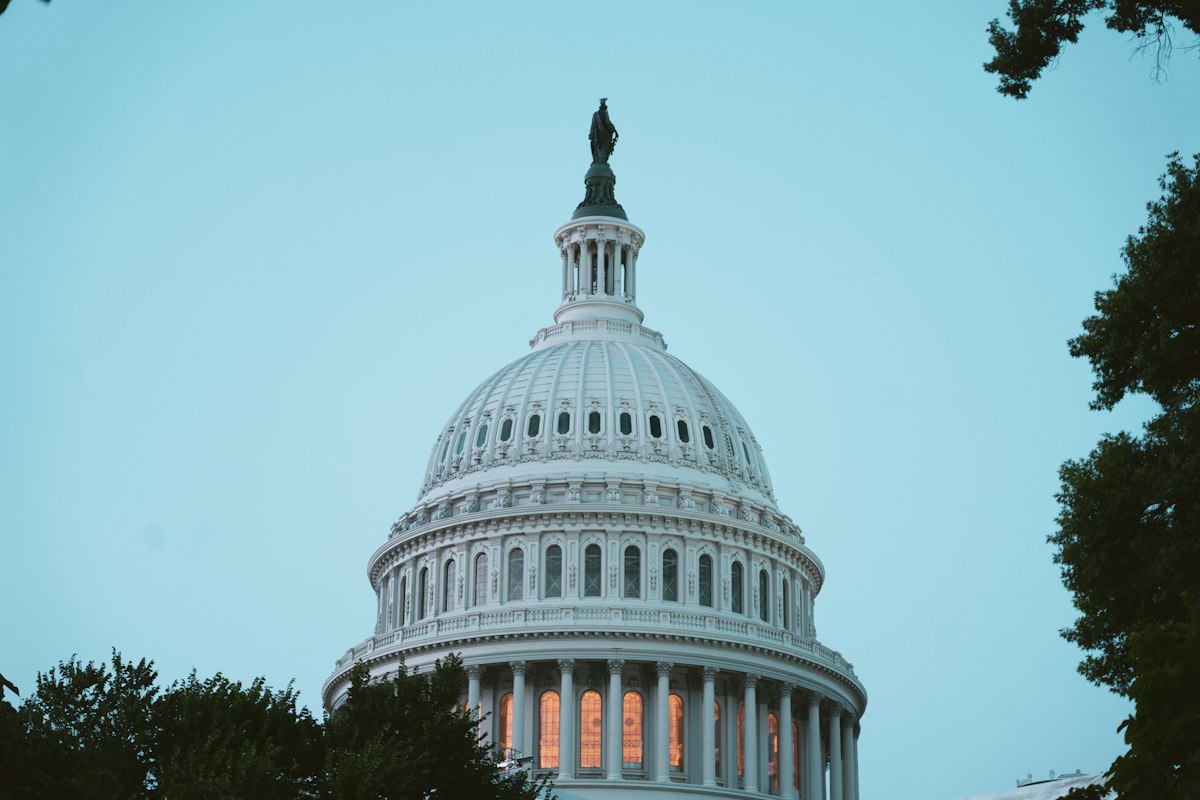 U.S. Capitol lit up at night