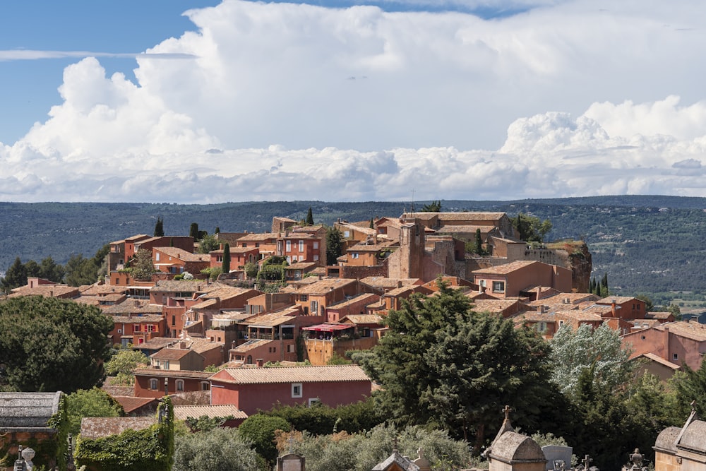 a city with a lot of houses on top of it