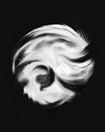 Minimalist brush strokes forming a circular pattern representing life’s cyclical nature.