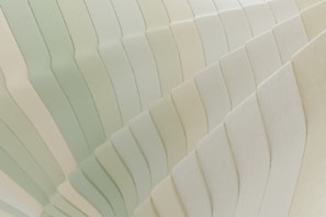 Artistic shot of layered translucent panels creating depth and texture.