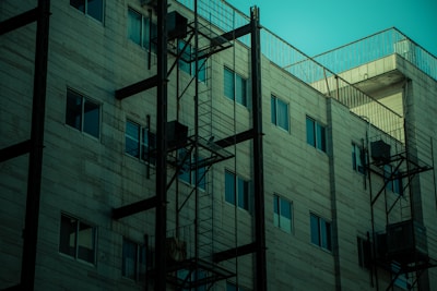 A commercial building equipped with safety solutions.