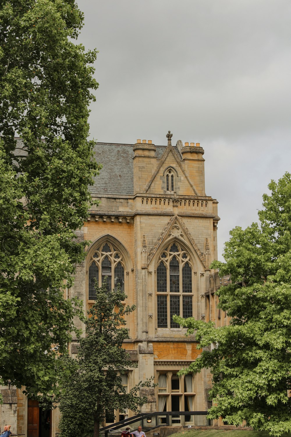 a large building with a clock tower on top of it