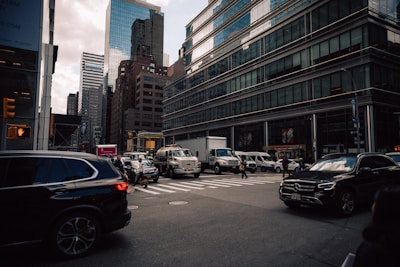 a city street filled with lots of traffic