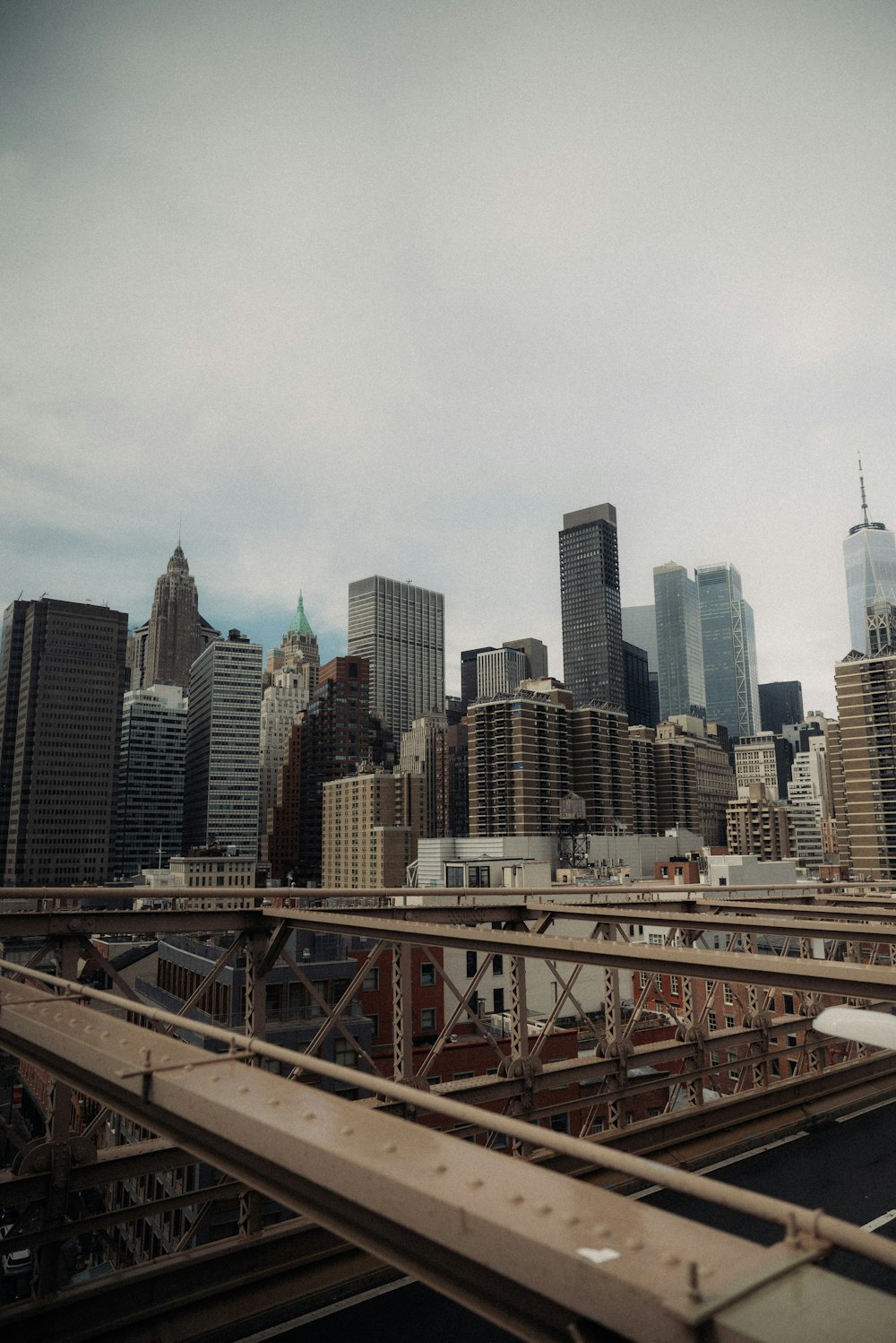 a view of a city from a bridge