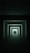 A series of glowing square frames creates an illusion of a tunnel receding into darkness. At the end of this tunnel, an ominous black circle hovers in the center, adding a sense of mystery.