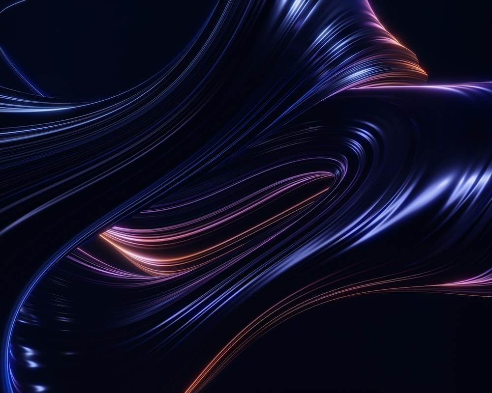 a dark background with a pattern of wavy lines