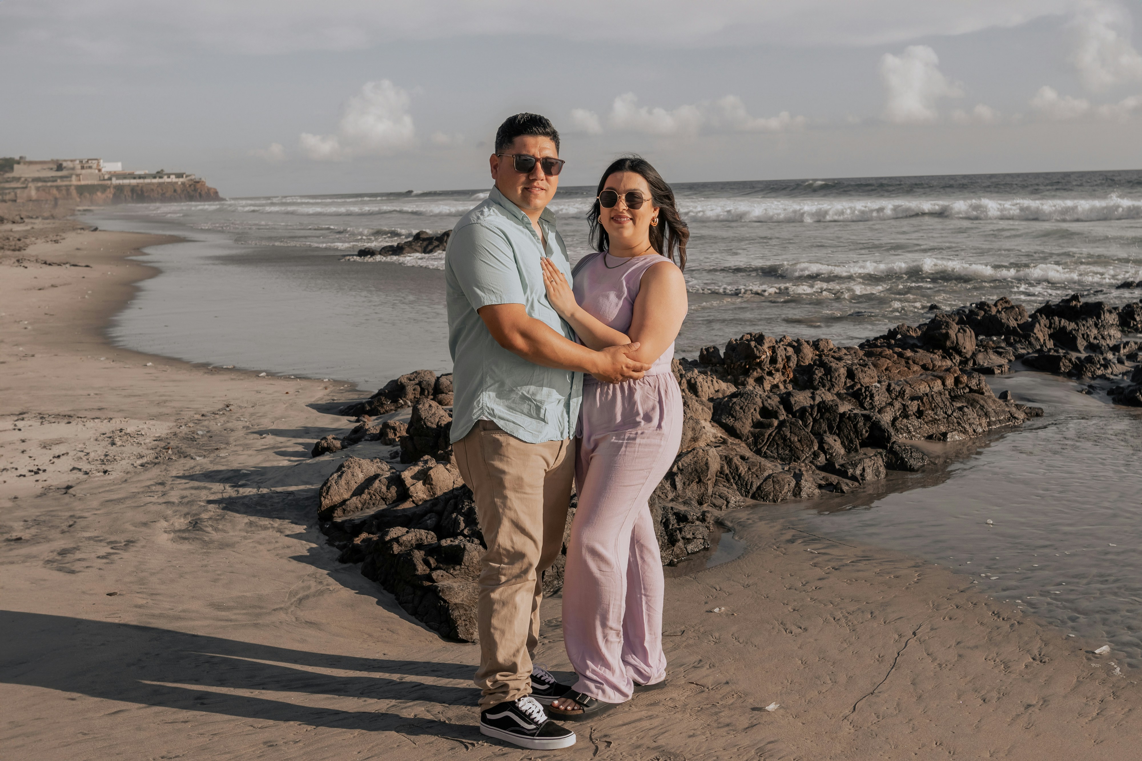 Happy couple on beach vacation