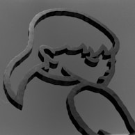 A minimalist sculpture of flowing lines resting on a polished marble pedestal.