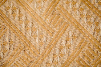 a close up view of a knitted blanket