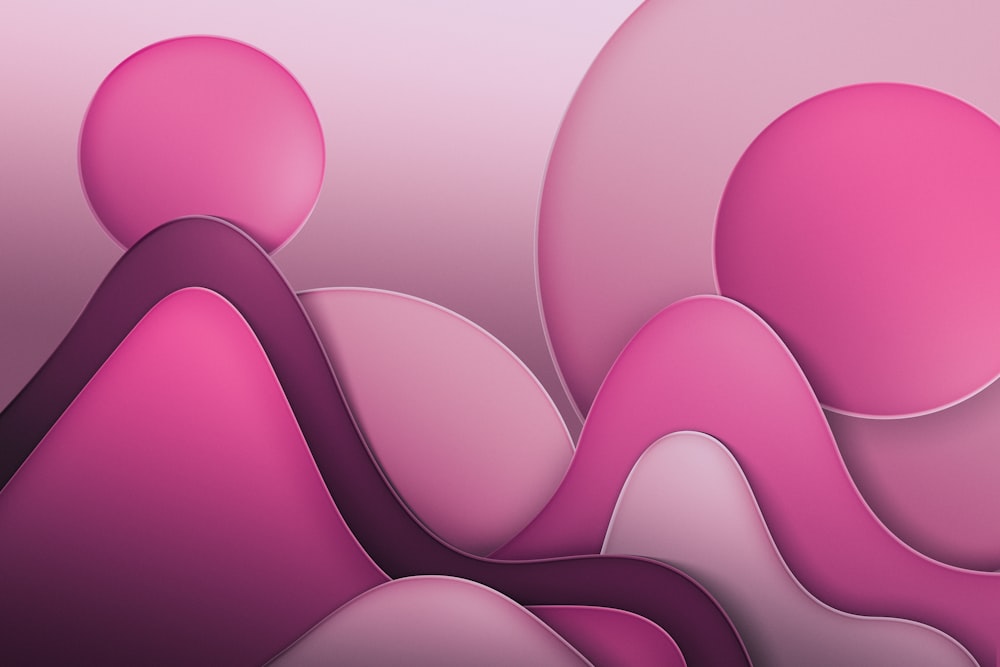 a pink and purple abstract background with circles