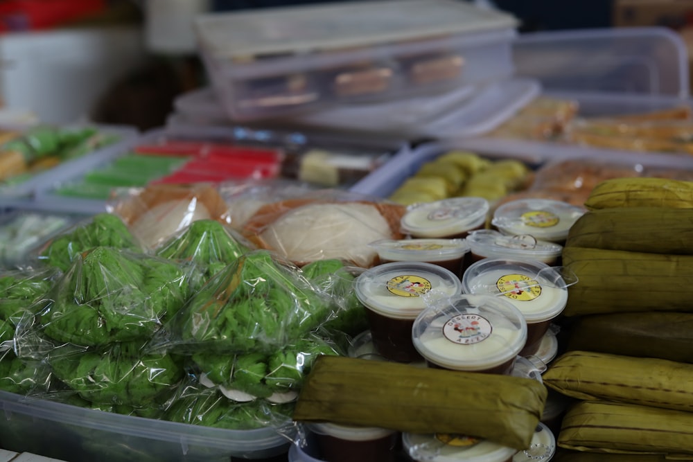 a bunch of food that is on a table