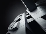 A detailed 3D rendering of a modern building using 3D concrete printing technology.