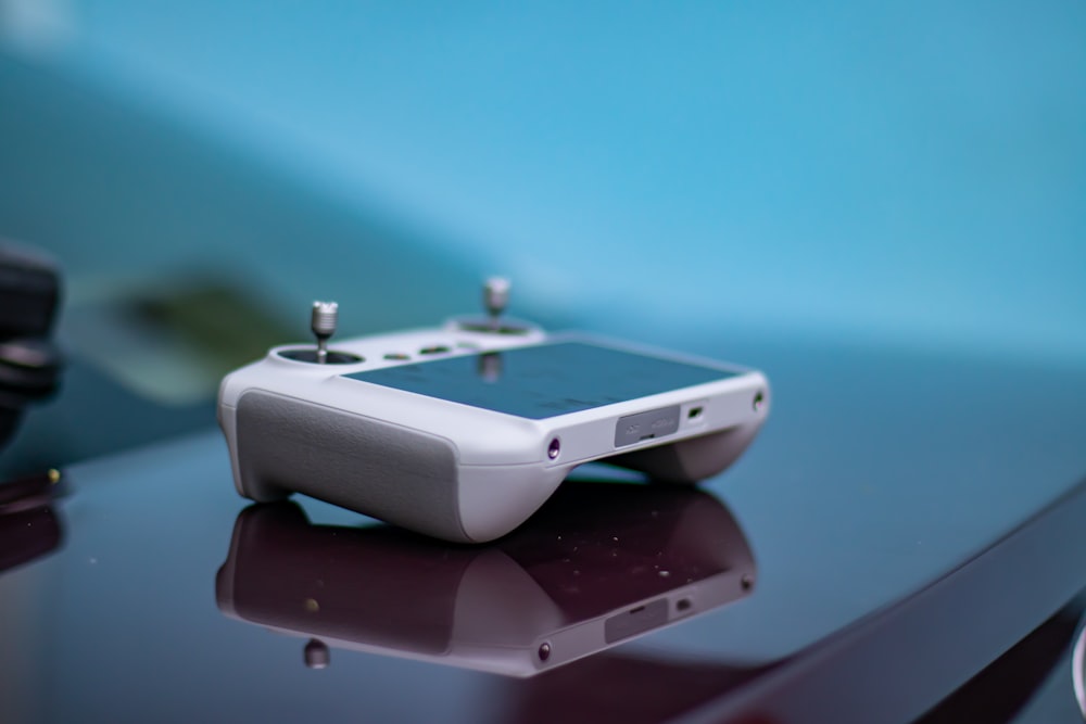 a cell phone sitting on top of a table