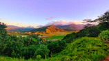 Lush green landscape of the Llanos Orientales with a group enjoying a guided eco-tour at golden hour.