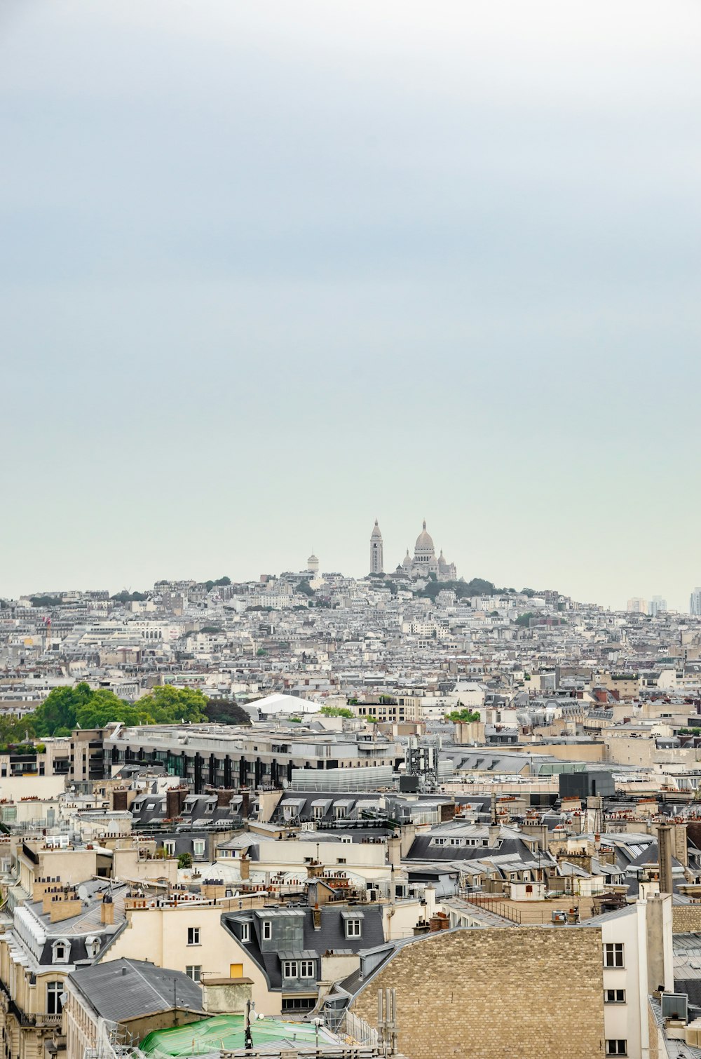 a view of a city from a tall building