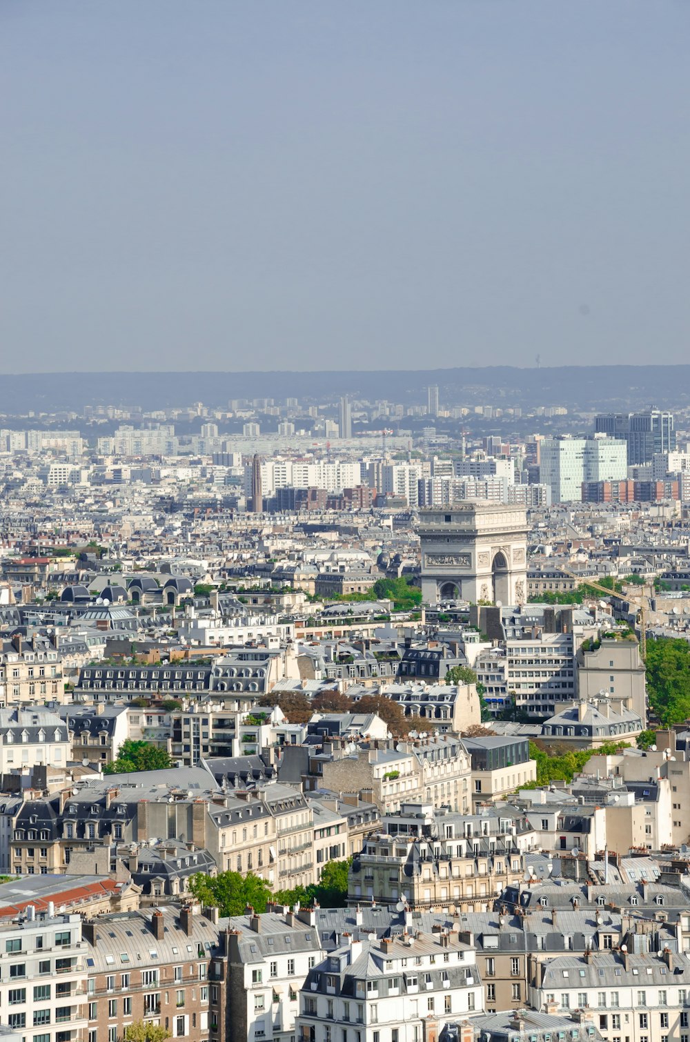 a view of the city of paris from the top of the eiffel tower