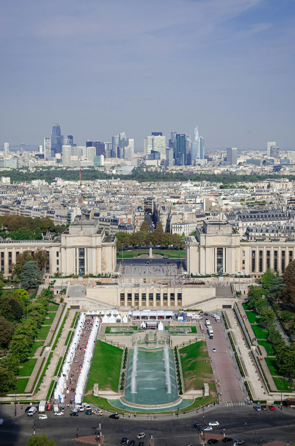 a view of the city from the top of the eiffel tower