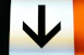a close up of a sign with an arrow